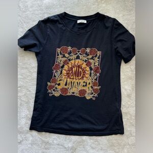 Sandro Black Tee with Subtle Label Detail